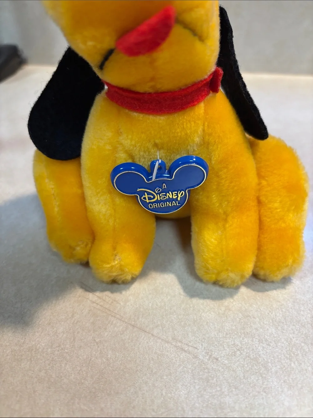 Disney Yellow Pluto Plush Toy with Black Ears